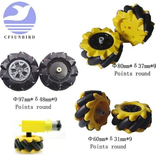 2020 McNaim wheel omnidirectional wheel 60mm 80mm 97mm Mecanum wheel Omnidirectional wheel 80mm trolley accessories 51 TT motor