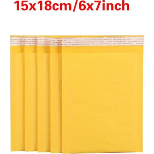 15*18 Kraft Paper Bubble Envelopes Bags Padded Mailers Shipping Envelope With Bubble Mailing Bag Christmas Package Gift Holders