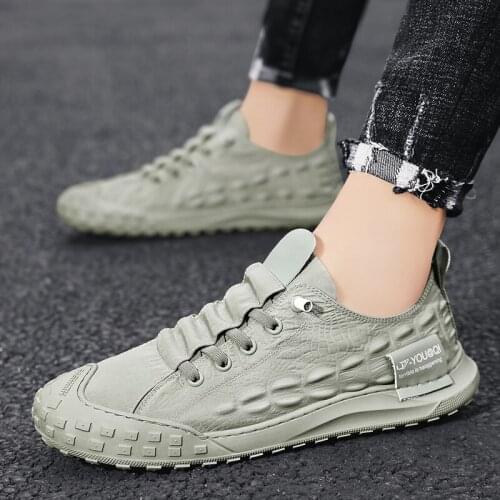 Spring New Arrival Fashion Mens Crocodile Pattern Breathable Casual Shoes 2021 Sports Walking Sneakers Zapatillas Hombre