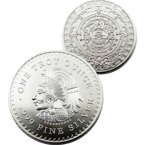 2021 Mexican Mayan 1oz 999 Fine Silver Coin Maya Aztec Calendar Prophecy Culture Xmas Gift Souvenir Home Decor