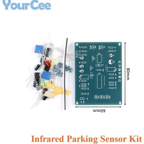 Infrared Parking Sensor Kit IR Infrared Reversing Speed Reminder Electronic Assembly Debugging DIY DC 9V NE555 Multivibrator