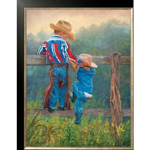 New Diamond mosaic diamond embroidery beads Baby Cowboy Flower tree oil diamonds cross stitch painting handwork kits wall decor