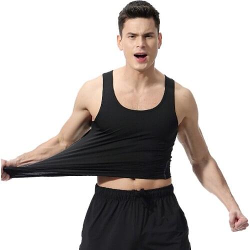 2021Summer New Mens Sports Fitness Vest Sleeveless Running Training Sports Vest High Elastic Breathable Quick-drying Clothes