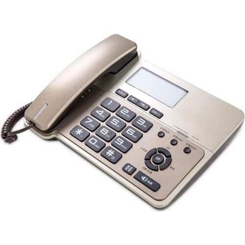 Office Corded Phones Wired Desktop Landline Telephone with Caller ID, Orange Backlit, Alarm, Support Speakerphone