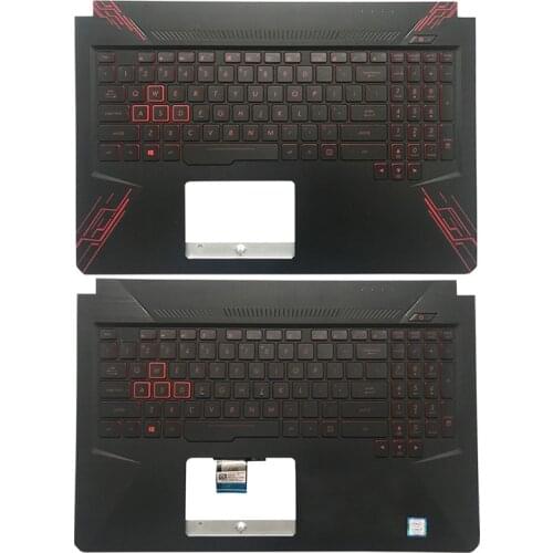 Original 95%NEW Laptop Palmrest Upper Case US Backlight keyboard For ASUS TUF Gaming FX504 FX86 FX86S FX505 FX80 FX80G FX80GD