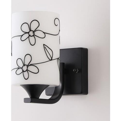 Bedside Bedroom Wall Lamp Living Room Modern Simple Creative Led Wall Light Aisle Stair Glass Bathroom Mirror Light E27