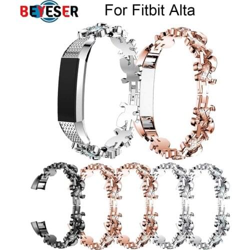 High quality Watchband Watch Bracelet Band Strap For Fitbit Alta Alta HR Watch band with Rhinestones Newest Belt For women Girls