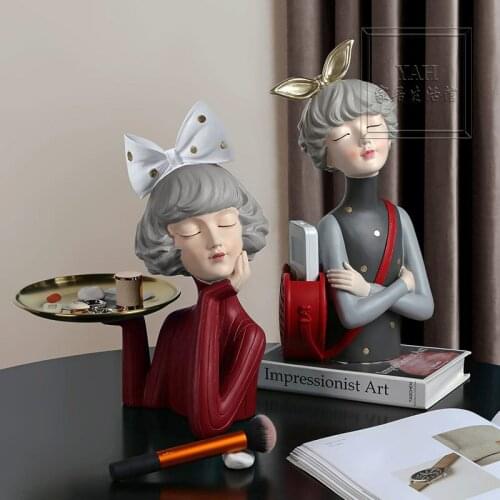 Nordic Light Luxury Bubble Girl Resin Decoration Living Room Creative Gateway Home Decoration Wedding Gift