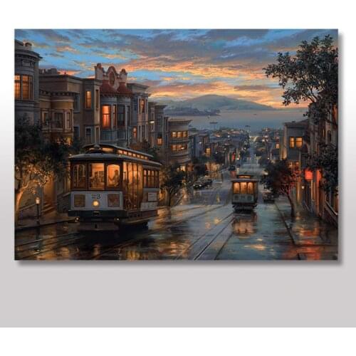 ION Canvas Table San Francisco Streets Fashion Table 60x120 Cm