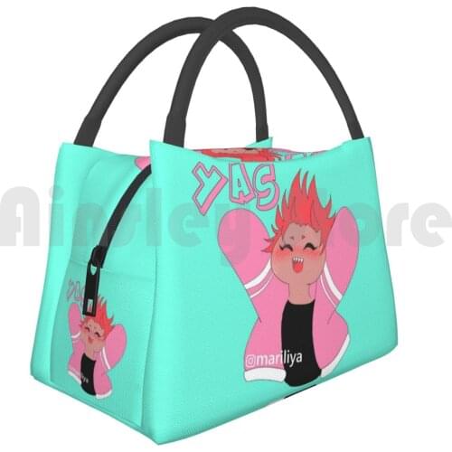 Cooler Lunch Bag Picnic Bag Kirishima Chibi Kirishima Kirishima Eijirou Anime Fanart Color Pastel Cute Funny