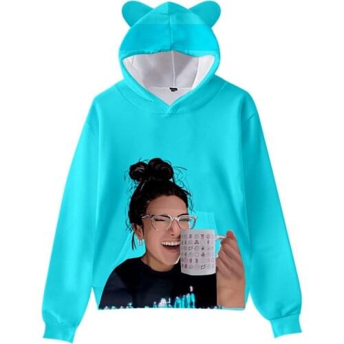 Sexy Streetwear Hoodies 3D Print Charli D'Amelio Boys/Girls Cat ears Sweatshirts Hooded Autumn Winter Charli Damelio Merch Tops