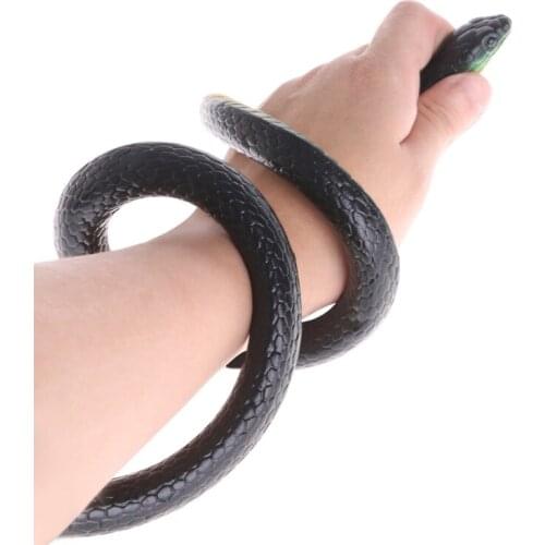 130cm Realistic Plastic Tricky Toy Fake Snakes Garden Props Joke Prank Halloween W30
