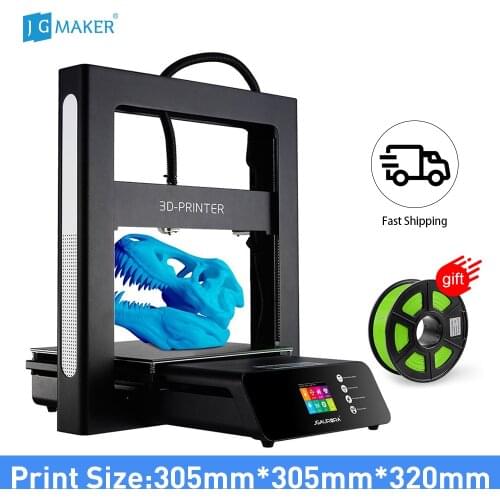 JGMAKER 3D Printer A5 305x305x320mm Print Area High Precision Resume Printing 2.8'' Touch Screen Fast Free Shipping jgaurora