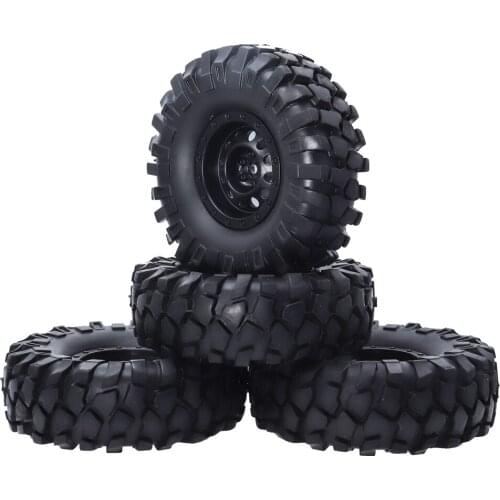 4PCS 1/10 Rock Crawler Tires Tyres 1.9inch Wheels Rim 12mm for 1:10 RC Truck Car Off-road Buggy Redcat Axial SCX10 RC4WD D90 TF2