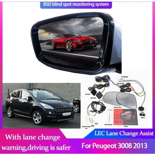 Car Blind Spot Mirror Radar Detection System for Peugeot 3008 2013 BSD BSA BSM Microwave Blind Spot Monitor Radar Detectors