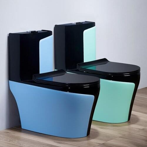 Mute color toilet household toilet personality creative water-saving pumping siphon ceramic toilet