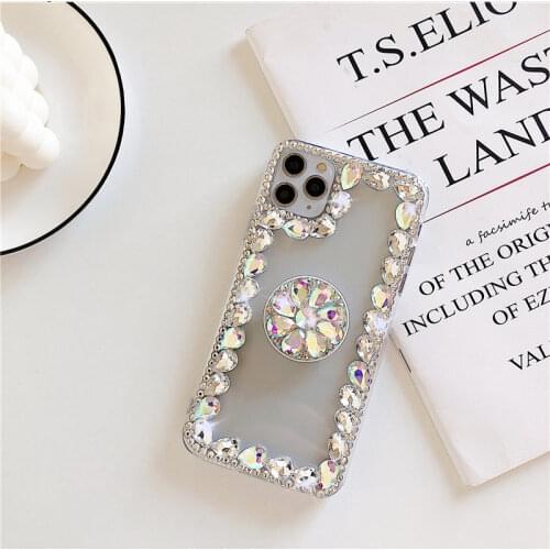 Shiny Diamond Phone Case For Huawei 9x Pro P Smart 2021 P50 P40 Lite P30 P20 Honor 30 20i Dazzling Rhinestone Border Soft Cover