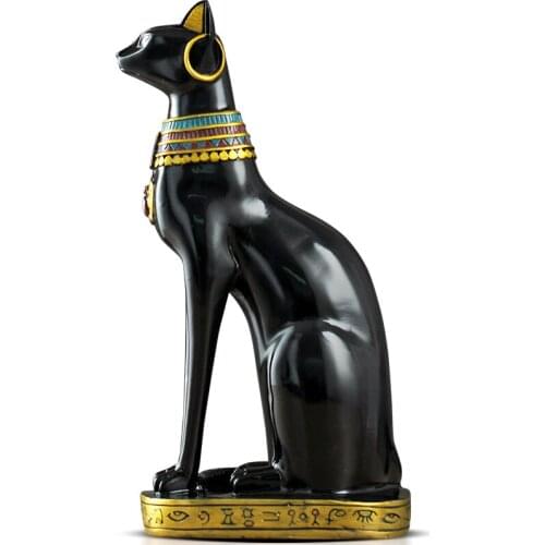 Nordic Black Figurines Miniatures Cat Paint Cute Creative Handmade Figurines Miniatures Luxury Decoracao Home Accessories DG50FM