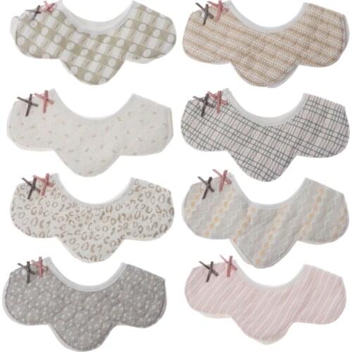 Baby Bibs Cotton Flower Waterproof Cloth Bibs Saliva Towel Rotating Baby Babador Feeding Smock Infant Burp Cloths Bandana Bibs