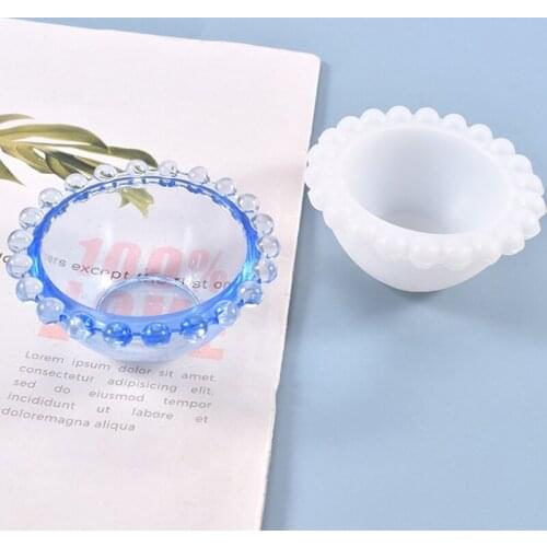 DIY Crafts Crystal Epoxy Resin Mold Lacework Plate Dish Casting Silicone Mould