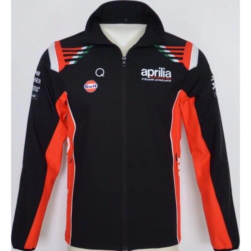 For Aprilia Motorbike Motocross Racing Keep Warm Winter Sweatshirt Windproof Water Proof Zip Fleece Sweater