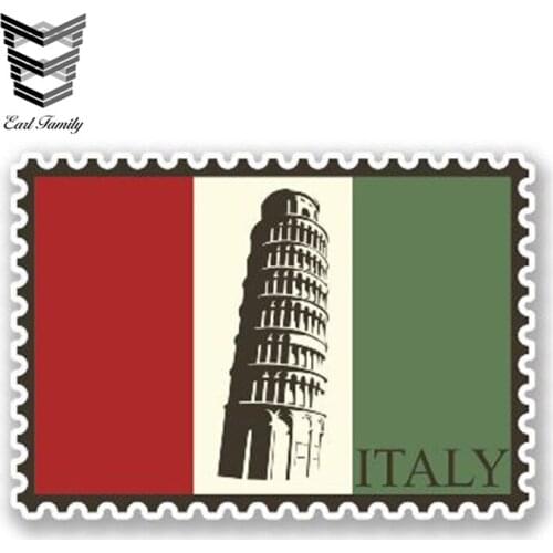 EARLFAMILY 13cm x 10cm Car Styling Italy Leaning Tower of Pisa Decal Fridge Tablet Door Moto Skateboard Personality Car Stickers