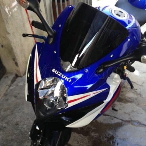 Motorcycle Double Bubble Windshield Windscreen Screen For 2007 2008 Suzuki GSX-R1000 GSXR1000 GSXR GSX-R 1000 K7 K8 Black