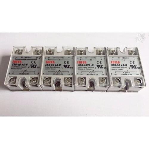 SSR-10VA-H SSR-25VA-H SSR-40VA-H SSR-50VA-H Solid State Relay Module with Plastic Cover 470-560K Ohm/2W TO 90-480VAC