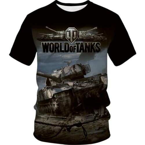 Popular Game T-shirt World Of Tanks 3D Print Men Women Fashion Streetwear O-Neck Short Sleeve T Shirt Unisex Tees Tops Clothing