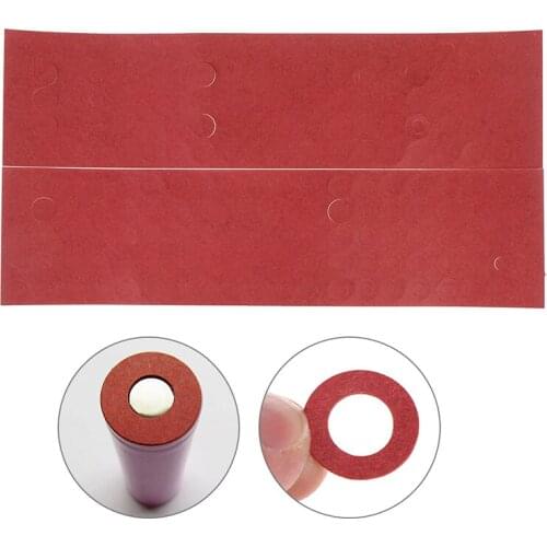 200pcs 18650 Battery Insulator Insulation Ring Adhesive Cardboard Paper Red