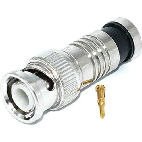 10PCS/lot security system BNC Connector Compression Connector Jack for Coaxial RG59 Cable CCTV Camera Accessories