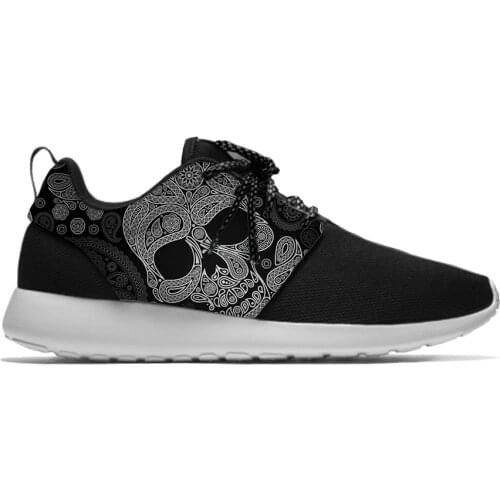 SKull PAisley Novelty Personality Horror Fashion Sport Running Shoes Casual Breathable Lightweight 3D Printed Men Women Sneakers