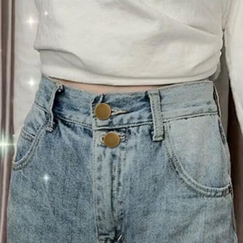 Snap Fastener Metal Pants Buttons for Clothing Jeans Perfect Fit Adjust pin Button self Increase Reduce Waist 17mm Free Sewing