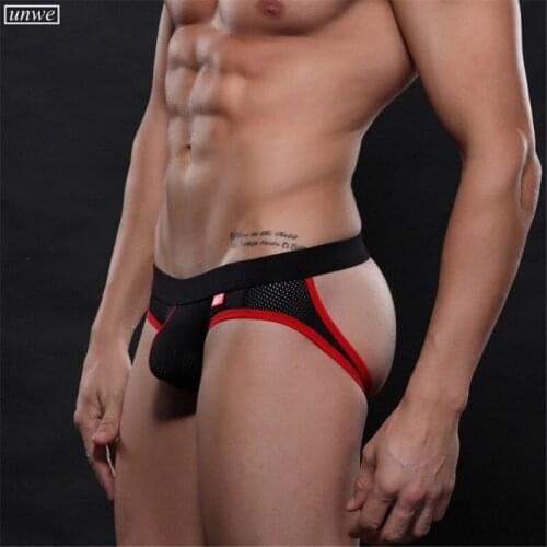 S-XL Brand Mens Mesh Thong Underwear Open Back G-String Briefs Breathable Sexy Tangas Jockstrap Lingerie Gay Wear