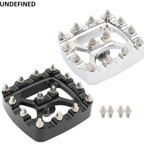 Motorcycle MX Offroad Brake Pedal Pad Cover CNC Black Footrest Pad Cover For Harley Dyna Fat Bob FXDF FXDL 93-2020 Softail FXSTS