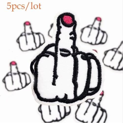 5pcs/lot thumb patches for clothing iron embroidered patch applique iron on patch DIY sewing accessories for clothes badge