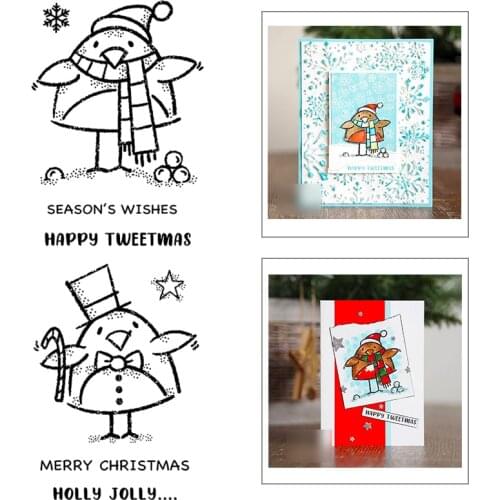2021 New Christmas Penguin Penguin Clear Stamp For DIY Craft Making Paper Greeting Card Album Scrapbooking No Metal Cutting Dies