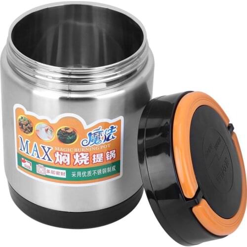 New 1.8l /1.4l Thermal Lunch Box 3 Layers Thermos Containers Of Food Heat Boxkids Portable Picnic Bento School Food Container