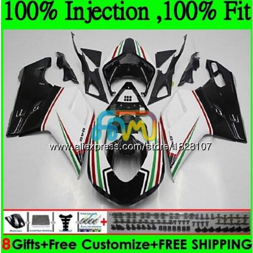 848 1098 For DUCATI 848R 1098R White black 1198 07 08 09 10 11 70BS.31 1098S 848S R 1198S 2007 2008 2009 2010 2011 2012 Fairing