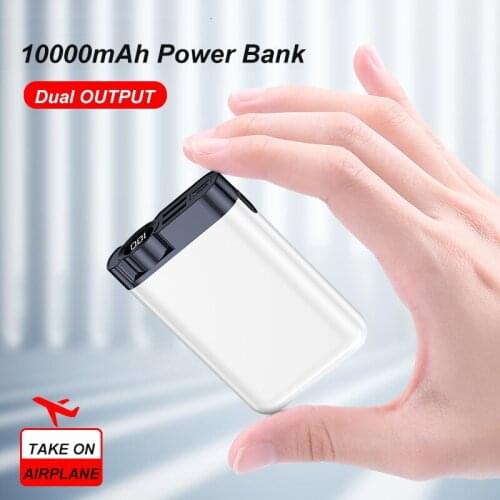 10000mAh Excellent Design alloy Power Bank 2.1A FAST CHARGING External Battery Powerbank For iPhone Xiaomi Huawei Samsung Phone