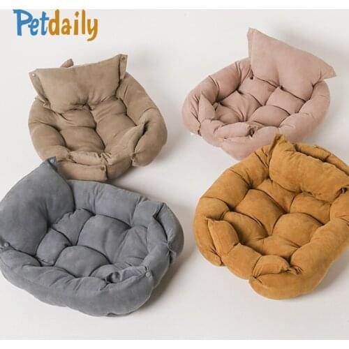 Adjustable shape Pet Dog Bed For Small/Medium Dogs - Soft Plush Cotton Dog Sofa/Mat, Comfort Puppy Corgi Pet Cat House/Kennel