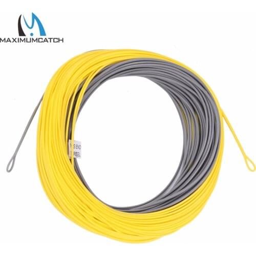 Maximumcatch Windcutter 100ft 4-8wt Weight Forward Floating Accurate Cast Fly Fishing Line with 2 Welded Loops Double Color