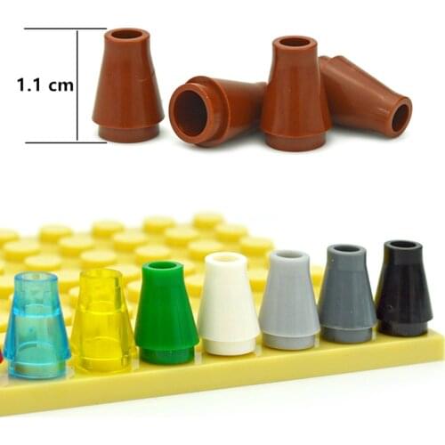 Assembles Particles 59900 Cone 1x1 Top Groove brick Technical Changeover Catch For DIY Building Blocks Parts