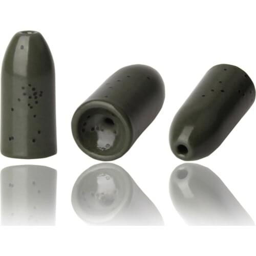 Shaddock Fishing 6Pcs Tungsten Bullet Worm Weight Fishing Sinker Lure Bullet Fipping Fishing Accessory Size 1/16oz-1/2oz