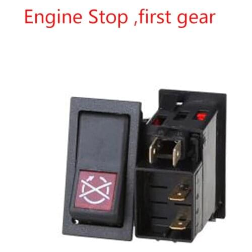 SIX TYPES First Gear Car Trolley Bus Modified Rocker Switch Button 50x26x50MM(engine stop+larme/fan/power/wiper/fog lamp switch)