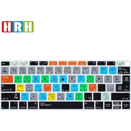 For Adobe Lightroom Shortcuts Silicone Keyboard Cover Skin for MacBook Newest Air 13" 2018 Release A1932 with Retina Display