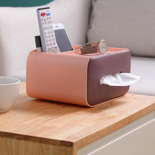 Nordic Tissue Box Remote Control Home Office Desk Storage Box Living Room Multifunctional Paper Drawer Box Bedroom Organizer