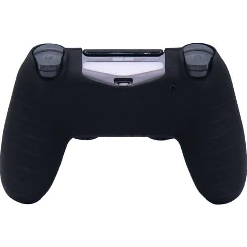 Sweat-proof Skin Shell Anti-squeeze Handle Cover Soft Silicone Sleeve Case for PS4 Controller