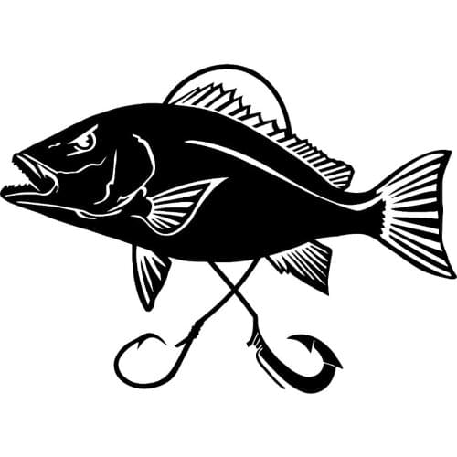 Snapper Fish Vinyl Car Decal Creative Rear Windshield Decor Stickers Waterproof Car Styling Decals L184