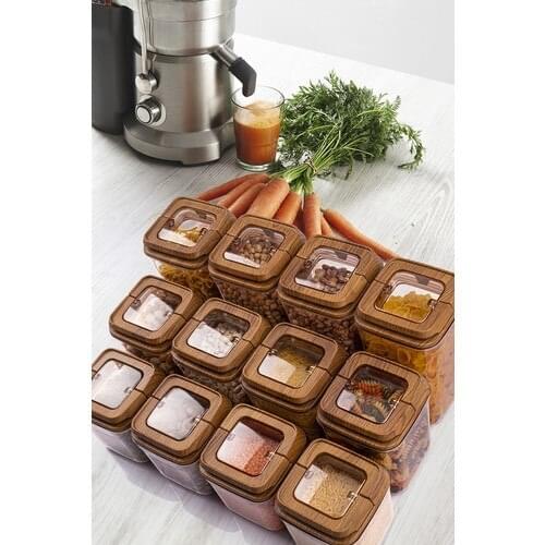 Vip Gross Vacuum Storage Container 9 Pieces Wooden Lid